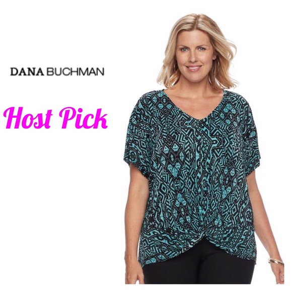 Dana Buchman Tops - Dana Buchman Textured Twist Front Top Sz XL NWT